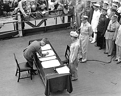  1945 год — Япония подписала Акт о безоговорочной капитуляци 