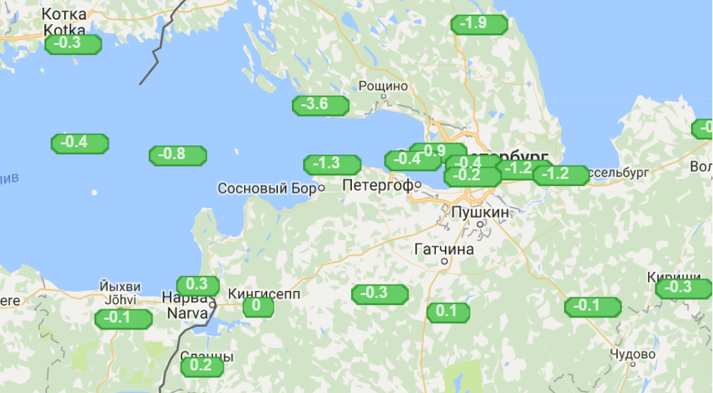 Лед на Ладоге и в Финском заливе активно дрейфует