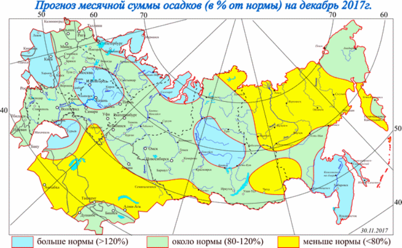 Карта осадков лен обл