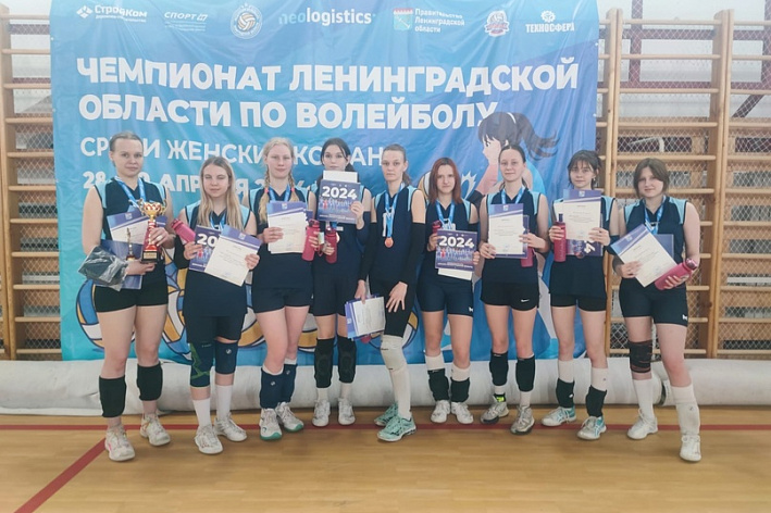 Волейболистки из Соснового Бора стали бронзовыми призерами Чемпионата Ленобласти