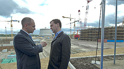  Визит года. Президент РФ Д. Медведев 29 мая посетил ЛАЭС и строящуюся атомную станцию (Фото Сергея Гунеева)