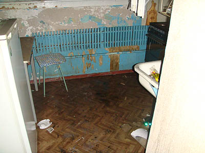  Кухня практически не пострадала. Как и кошка.... (Фото из архива ОФПС,19)