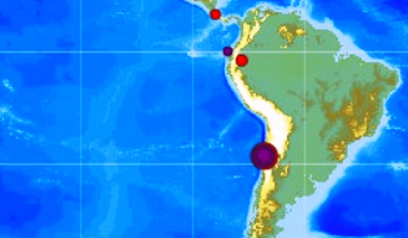 Сильное землетрясение произошло в Чили