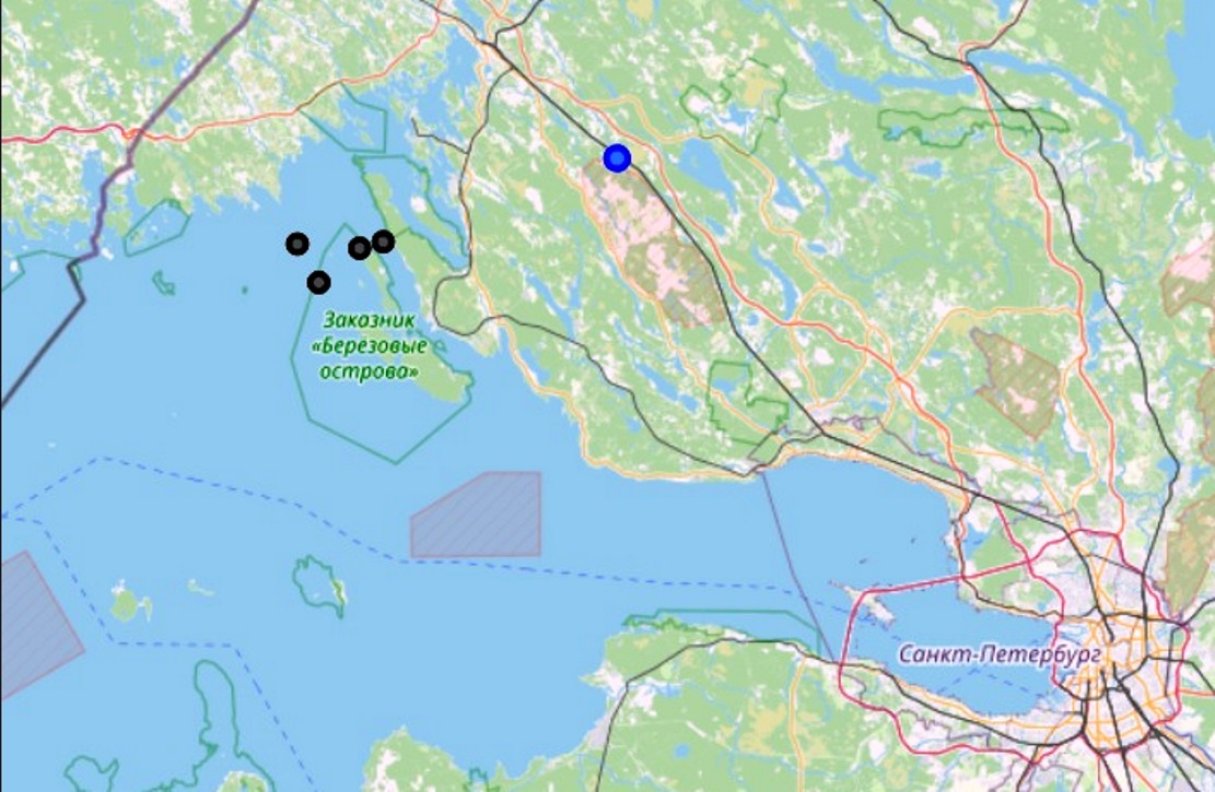 В Финском заливе недалеко от Выборга зарегистрировали 4 сейсмособытия неясного происхождения