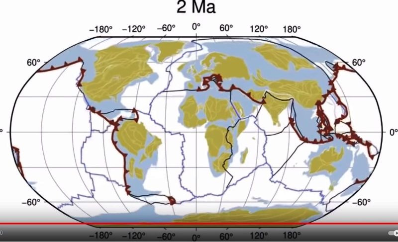 «Танец континентов» за миллиард лет на видео показали за 40 секунд 