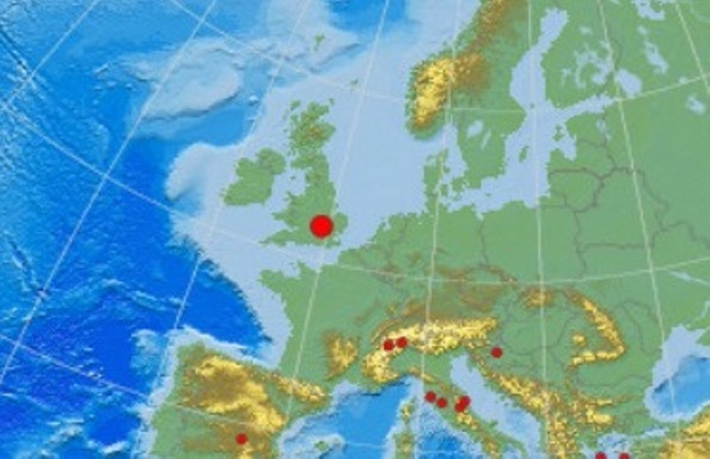 В Англии произошло землетрясение