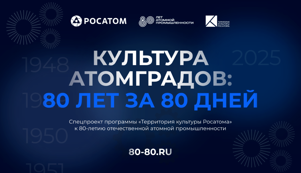 К 80-летию атомной промышленности «Территория культуры Росатома» запускает онлайн-платформу «Культура атомградов: 80 лет за 80 дней» 