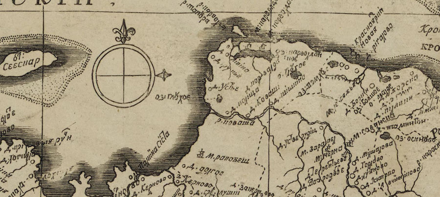 Карта Ингерманландии 1727 года