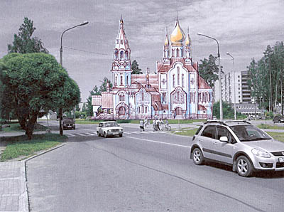 Здание нового храма планируется возвести на углу проспекта Героев и улицы Молодежной 