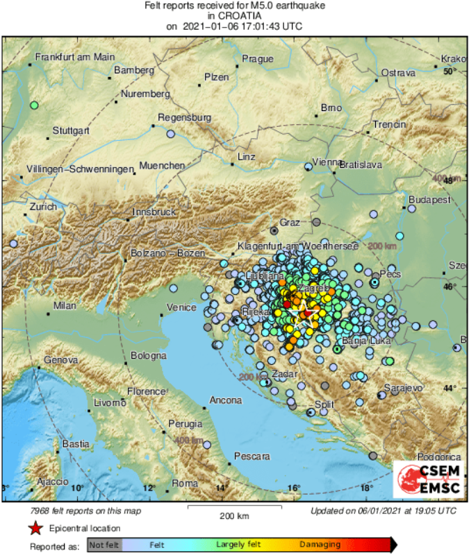 «Ужасно затрясло» - в Хорватии произошло очередное землетрясение 