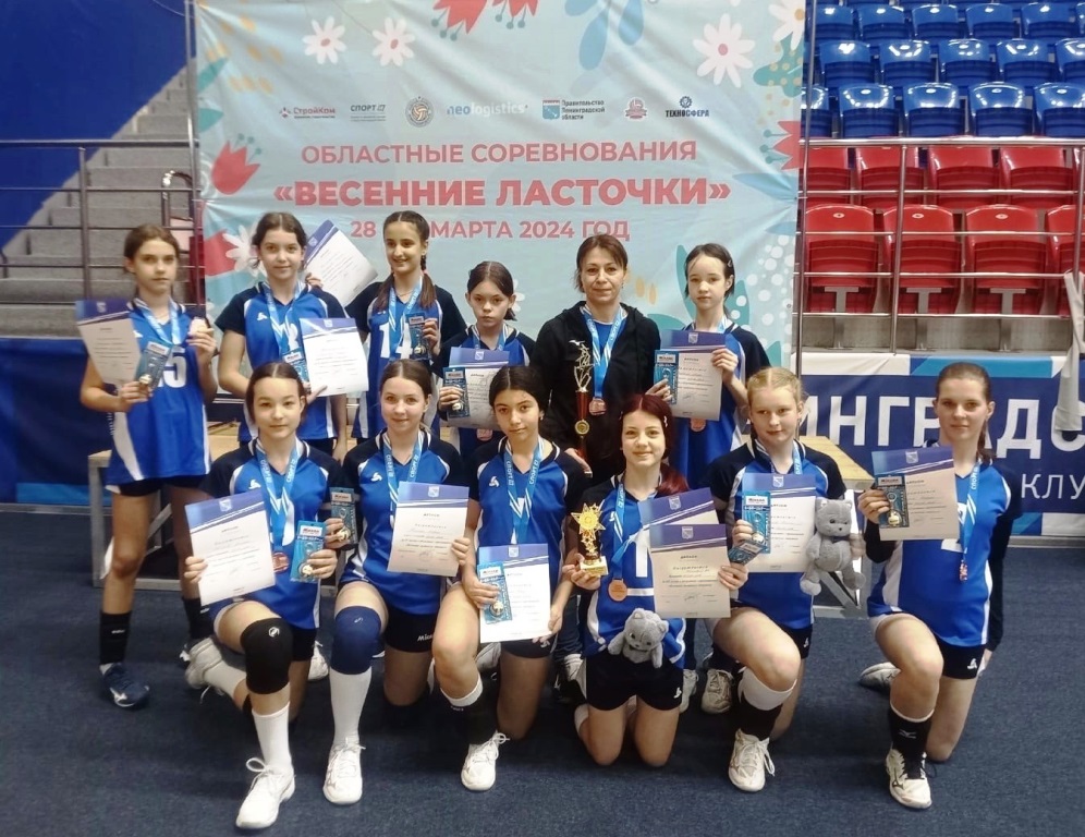 На областных соревнованиях «Весенние ласточки» волейболистки из Соснового Бора стали бронзовыми призерами