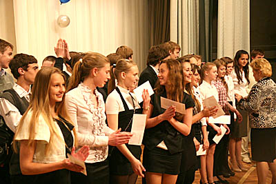Ученики гимназии № 5 — победители «Президентских школьных игр» (Фото Юрия Шестернина)