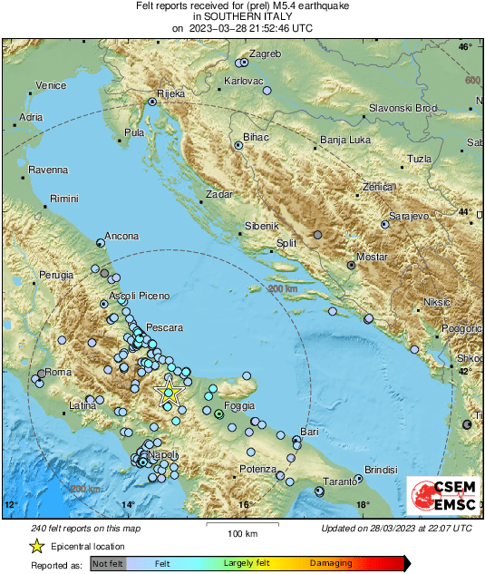 «Мы резко проснулись…» - в Италии ночью произошло землетрясение магнитудой 4,7