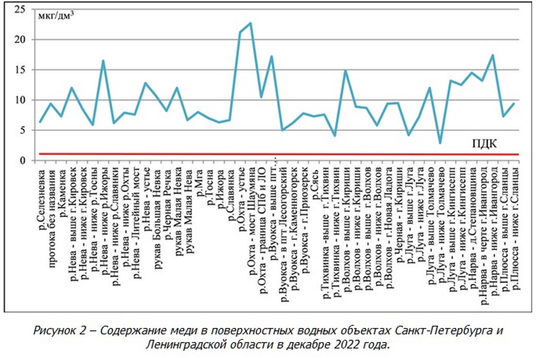 В водных объектах Петербурга и Ленобласти наблюдается повышенное содержание металлов