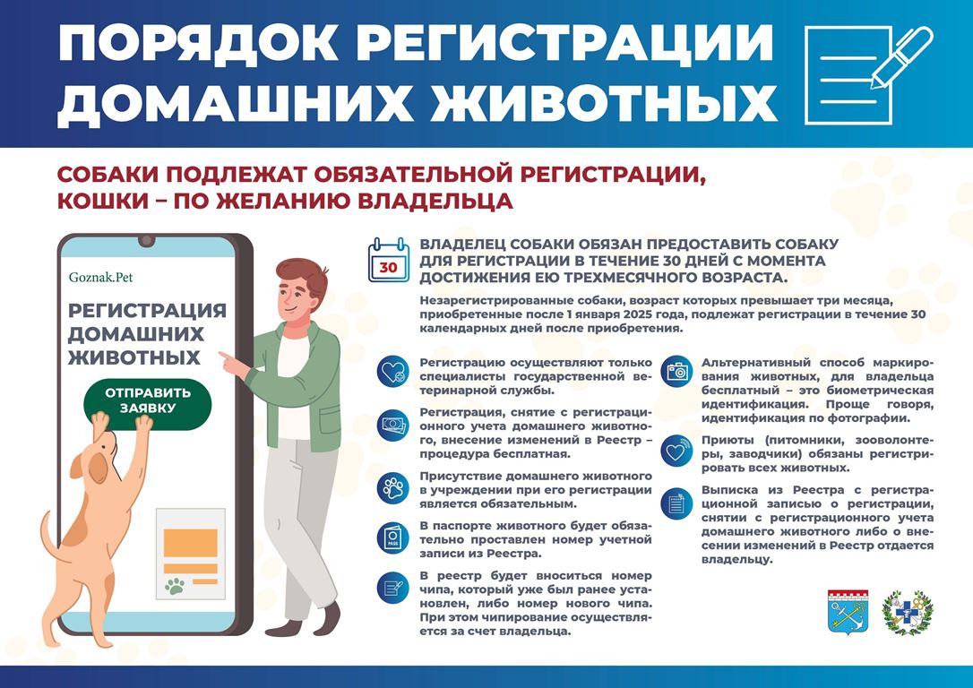 Хозяева должны будут зарегистрировать собак в Ленинградской области