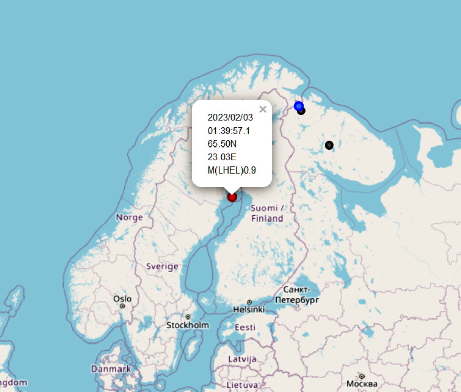 В Балтийском море зафиксировали слабое землетрясение