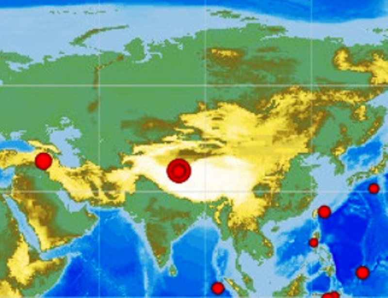 В Китае произошло сильное землетрясение магнитудой 6,4