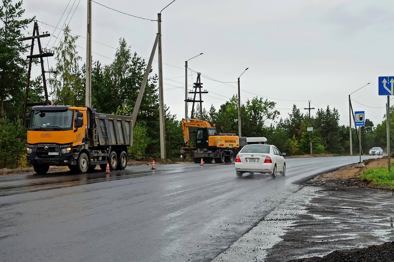 Ремонт Копорского шоссе в Сосновом Бору завершен на 70%. Пробок больше не обещают