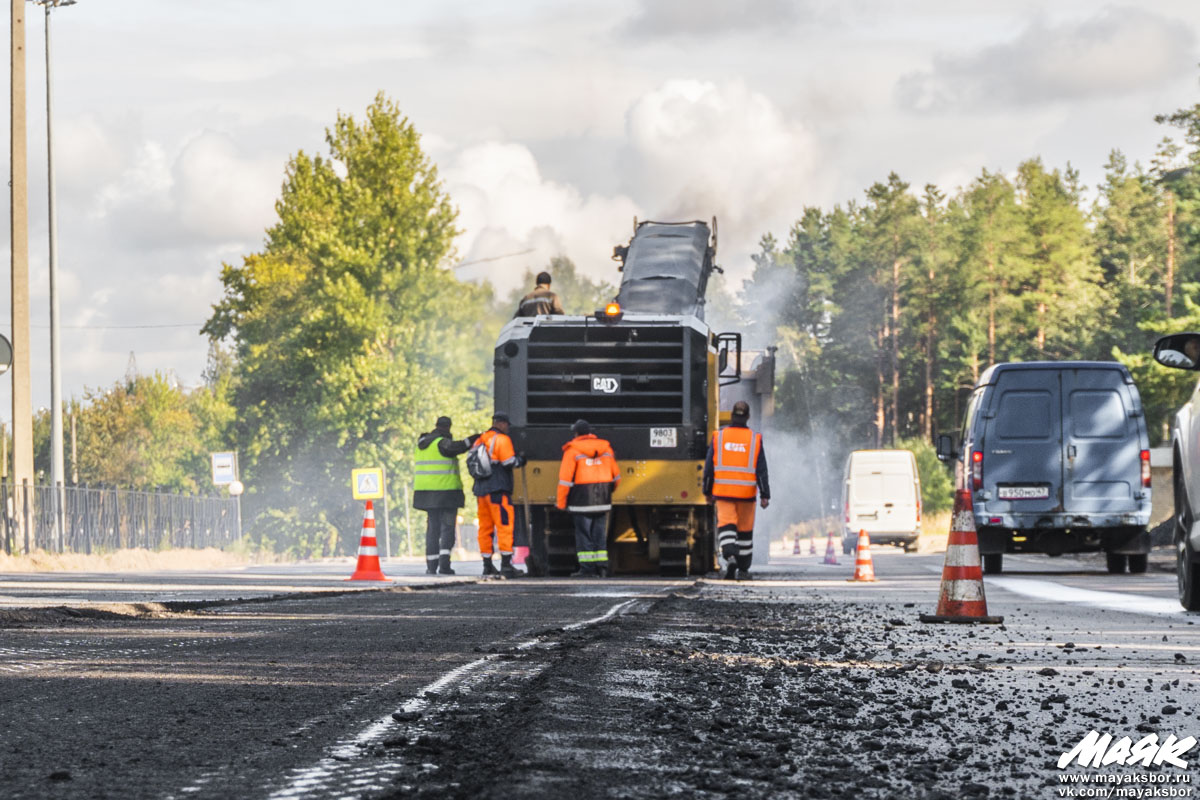 Долгожданный ремонт Копорского шоссе в Сосновом Бору стартовал 6 сентября