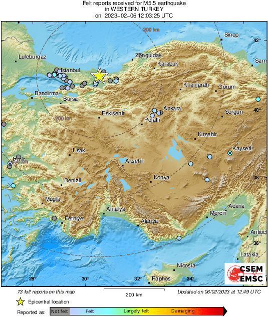 Сообщают о новом землетрясении, теперь уже на западе Турции 