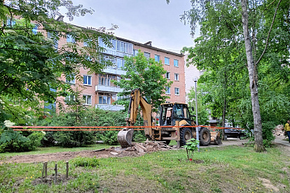 В сквере у «Таллина» в Сосновом Бору продолжилось строительство новых дорожек