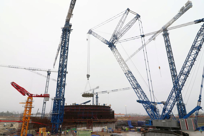 140 тонн оборудования для безопасности.  На энергоблоке №3 ЛАЭС-2 установили центральный элемент «ловушки расплава» 