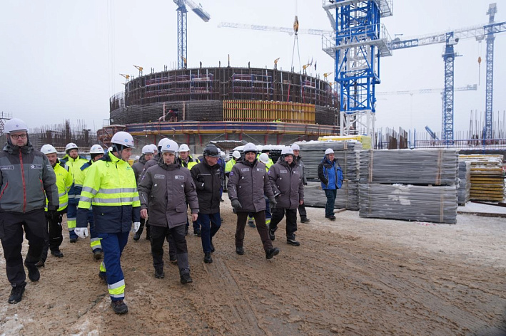Генеральный директор концерна «Росэнергоатом» Александр Шутиков посетил строительную площадку Ленинградской АЭС-2 в Сосновом Бору